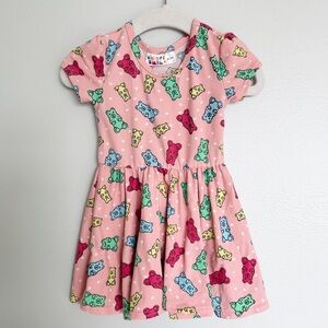 Dot Dot Smile Classic Cap Pink Polka Dot Gummy Bear Print Twirl Dress